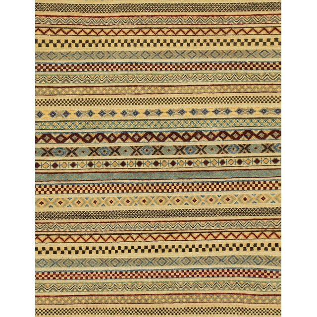 Ahgly Company Indoor Rectangle Abstract Reddish Brown Abstract Area Rugs, 8' x 12'