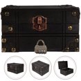thumbnail image 4 of Wooden Vintage Trinket Box Jewelry Storage Box Retro Treasure Box Treasure Jewelry Chest, 4 of 8