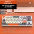 thumbnail image 4 of Clavier K87 Gaming Connexion 3 Modes Clavier Rétroéclairé RGB pour PC Portable Yacht Bleu K87rgb Axe Rouge, 4 of 5