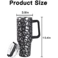 thumbnail image 3 of Inkcraft 40oz Stainless Steel Insulated Coffee Mug with Handle and Straw, Portable Travel Mug Tumbler, Car Water Bottle, 3 of 7