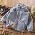 thumbnail image 1 of LSLJS Toddler Baby Kids Winter Boys Girls Solid Color Cute Pattern Long Sleeved Thickening Coat Jacket, 1 of 9