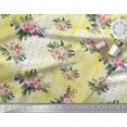 thumbnail image 2 of Soimoi Green Moss Georgette Fabric Line Geometric Printed Fabric 1 Yard 42 Inch Wide, 2 of 3
