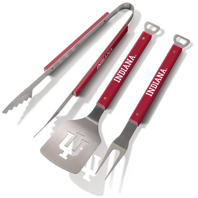 YouTheFan 9028574 Indiana Hoosiers Spirit Series 3 Piece BBQ Set