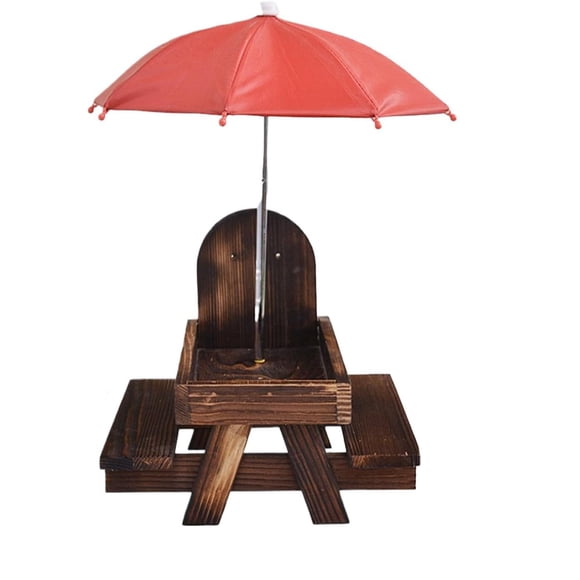 SDNall Wooden Feeder With Flag, Solid Wood Outdoor Garden Hanging Feeder For Squirrels, Birds, Corn And Nuts, Weather-Resistant Pet Feeder Set For Wildlife Watching