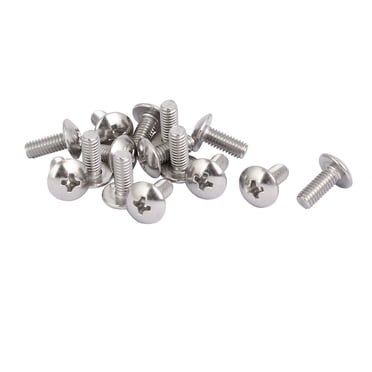 Unique Bargains Vis de Machine à Tête Crantée pour Ferme en Acier Inoxydable 316 M4 x 10 mm 15 Pcs