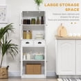 thumbnail image 4 of HOMCOM Armoire de Rangement de Garde-Manger de Cuisine 61 Pouces avec Tablettes Portes à Fermeture Douce, 4 of 9