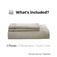 thumbnail image 5 of Simple&Opulence 100% Washed Linen Duvet Cover with Embroidered,Queen Size(88""x 92""),3 Pieces Soft Farmhouse Comforter Set with Button Closure,1 Duvet Cover and 2 Pillowshams(Queen,Natural Linen), 5 of 5