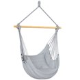 thumbnail image 1 of Outsunny Chaise Hamac, Chaise Balançoire Suspendue en Macramé, Gris, 1 of 10