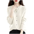 thumbnail image 4 of Yuyuzo Cardigans pour Femmes à Boutons Classique Uni Manches Longues Col Rond Cardigan Tricoté Chandails, 4 of 4