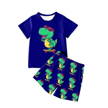 Teens Boy Pajamas Set Dinosaur Pjs Loungewear and Pants 2 Piece Set Kids Pajamas Homewear Boys Clothes 11-12 Years Boys Clothes