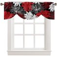 thumbnail image 1 of Dahlia Valance Curtains, Red Valances for Windows,Tie Up Kitchen Curtains 54x18in Bathroom Curtains Window,Kitchen Valances for Windows,Kitchen Window Curtains Over Sink Valances, 1 of 1