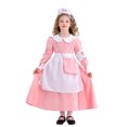 thumbnail image 1 of Bébé Rose pour Enfants Fille Garçon Été Automne Manches Longues Courtes Col Rond Midi Formel Bal Fête Robes Soirée Rave Soubrette Cosplay Costumes Robes Retour à la Maison Robes Enfant 2025 5 Ans, 1 of 9