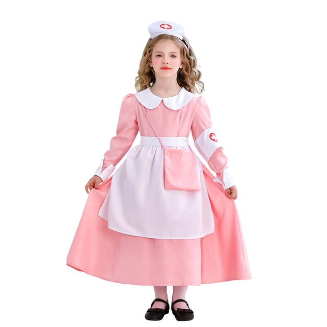 Bébé Rose pour Enfants Fille Garçon Été Automne Manches Longues Courtes Col Rond Midi Formel Bal Fête Robes Soirée Rave Soubrette Cosplay Costumes Robes Retour à la Maison Robes Enfant 2025 5 Ans