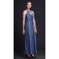 thumbnail image 4 of Bimba Robe Maxi Shibori pour Femmes Sans Manches à Col Ras du Cou, Dos Nu, avec Fentes Latérales - Grande, 4 of 6