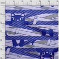 thumbnail image 3 of oneOone Polyester Spandex Medium Blue Fabric Kids Craft Projects Decor Fabric Printed By The Yard 56 Inch Wide, 3 of 4