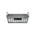 thumbnail image 2 of Rae Dunn â€˜Market Freshâ€™ Metal Lined Basket - Rustic, Farmhouse, Vintage Style with Wire and Fabric - Storage Organizer for Kitchen, Pantry, Laundry Room, Closet, Nursery, Office - Cute Home DÃ©cor, 2 of 4