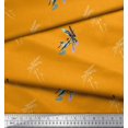 thumbnail image 2 of Soimoi Rayon Crepe Fabric Dragonfly & Texture Printed Craft Fabric by the Yard 46 Inch Wide, 2 of 3