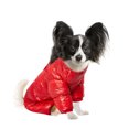 thumbnail image 1 of Agiferg Pet clothes waterproof cloth down solid color four-legged shirt with buckle, 1 of 7