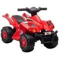 thumbnail image 1 of Qaba VTT Quad 6 V pour Enfants avec Musique, Marche avant, pour Tout-Petits de 2 à 6 Ans, Rouge, 1 of 10