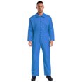 thumbnail image 2 of TiaoBug Combinaison une Pièce Unisexe pour Hommes à Manches Longues, Uniforme, Salopette, Bleu G, 2 of 6