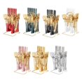 thumbnail image 2 of Gold Silverware Set Stainless Steel  24 Piece Anti-Rust Mirror Polished Flatware Gold Utensils Set Service for 6 with Gift Packaging  Dishwasher Safe  Hotel Tableware Wholesale, 2 of 6