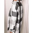 thumbnail image 3 of ORUYROP Womens Casual Plaid Shacket Button Down Long Sleeve Shirt, 3 of 5
