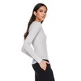 thumbnail image 4 of No Boundaries Women's Long Sleeve Henley Top, 4 of 6