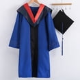 thumbnail image 2 of 1 Ensemble Uniforme de Collation des Grades Super Doux Résistant à l'Usure Polyester Chapeau Bachelor Collation des Grades Cloak Accessoires de Photographie Ensemble pour Collège, 2 of 8