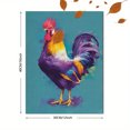 thumbnail image 3 of Vibrant Rooster Canvas Wall Art 15.75x11.81 Inches, 3 of 8