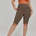 thumbnail image 2 of Qtocio Plus Size Shorts,Women's Solid Color High Waisted Supportive Shorts for Yoga and Workout Summer Activities, 2 of 3