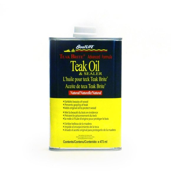 Life Industries - BoatLife Boat Teak Sealer 1084 Teak Brite; Use To Restore And Protects Teak And Other Woods; 16 Ounce Can; Single