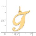 thumbnail image 3 of Diamond2Deal 14K Pendentif Initiale Lettre T en Or Jaune Grand Script pour Femmes, 3 of 5