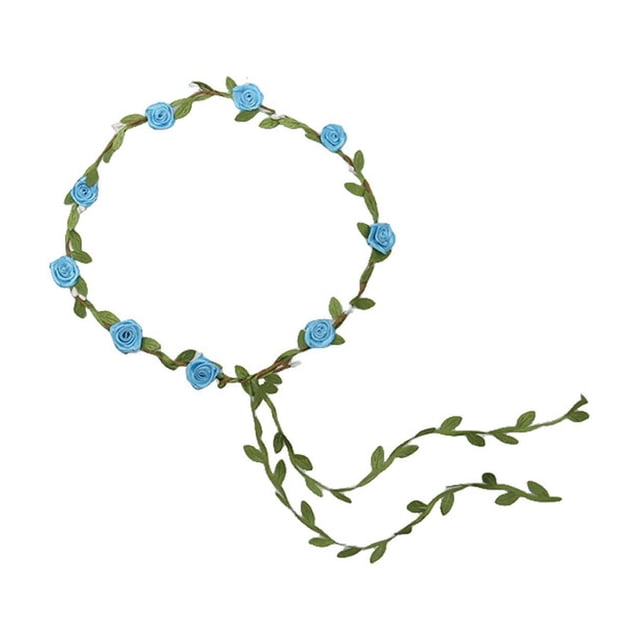 Rbaofujie Beach Simulation Rose Flower Mori Headband Wreath Photo Props