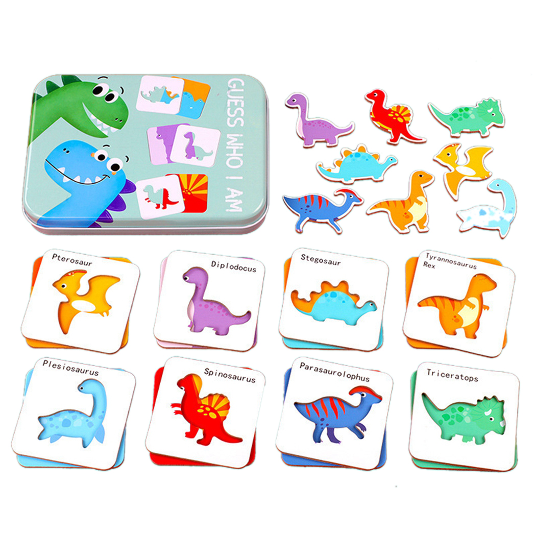 Dinosaur Learning Card Game Creative Animal Matching Card Matching Shape Puzzle