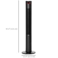 thumbnail image 3 of HOMCOM Tower Fan for Bedroom w/ Oscillating, Remote Controller, Black, 3 of 10