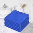 thumbnail image 1 of Fridja Super Soft Washcloths Towel Set 6 Pack, Solid Color Highly Absorbent Wash Cloth for Bathroom, Hotel, Spa and Kitchen, Multi-Purpose Hand Towels and Face Cloths 11.8'' x 27.5'', Blue, 1 of 4