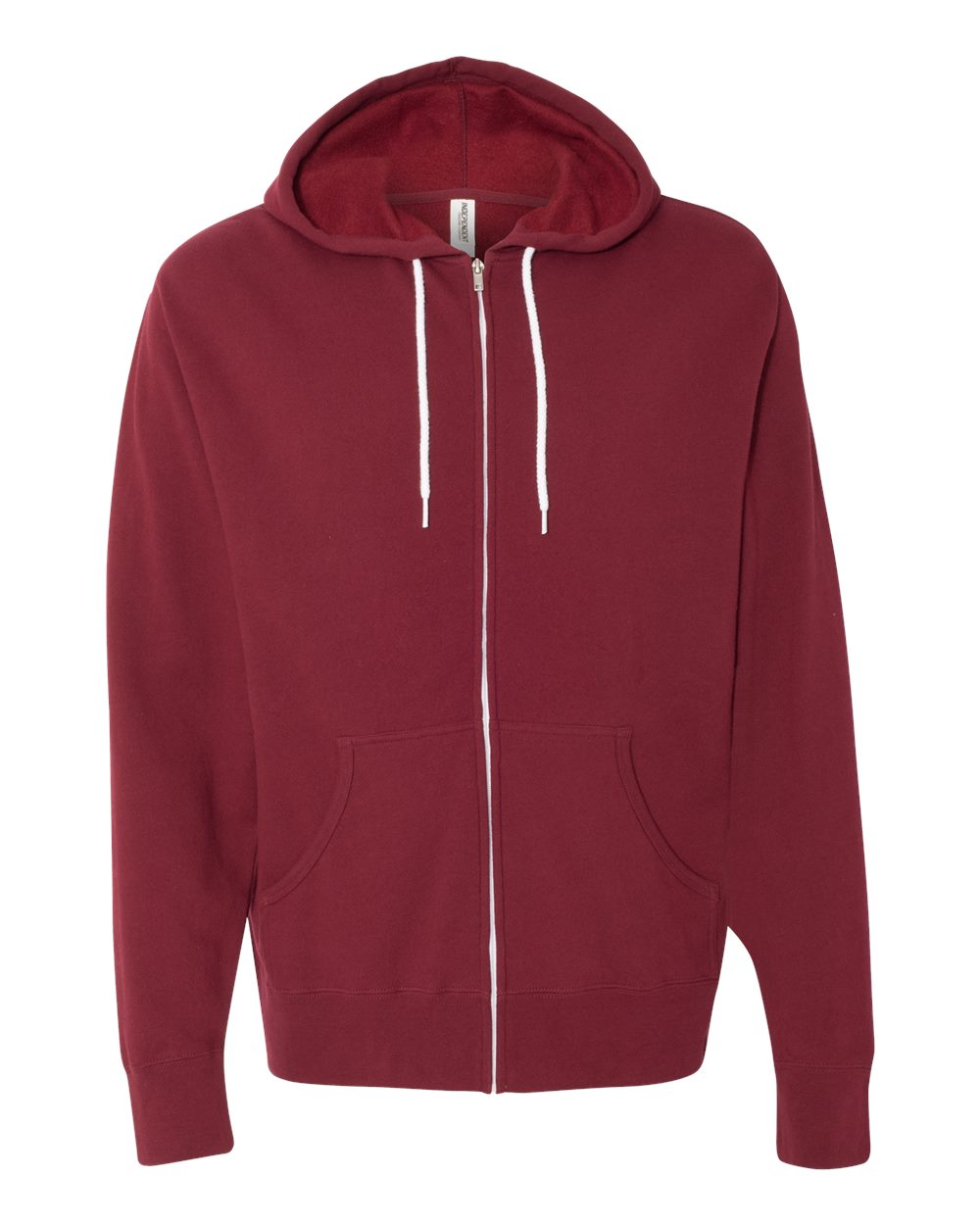 Independent Trading Co. Unisex Lightweight Full-Zip Hooded Sweatshirt, XL