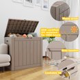 thumbnail image 2 of EasyUp Coffre de Terrasse en Résine de 30 Gallons, Coffre de Rangement Extérieur Verrouillable pour Meubles, Outils de Jardin et Rangement d'Outils, Boîtes de Rangement Extérieures Étanches (Gris), 2 of 7