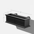 thumbnail image 2 of Veradek Brixton Railing Window Box 36" Planter Black, 2 of 11