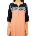 thumbnail image 2 of Phagun Kurti Ethnique de Designer Bollywood Pêche Kurta Tunique Décontractée pour Femmes-14, 2 of 2