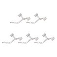 thumbnail image 1 of Unique Bargains 10Set Ribbon Crimp Clamp Ends Lobster Claw Clasps & Chain 10mm Silver Tone for DIY, 1 of 7
