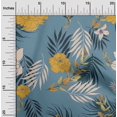thumbnail image 2 of oneOone Velvet Dusty Blue Fabric Florals Craft Projects Decor Fabric Printed By The Yard 58 Inch Wide, 2 of 4