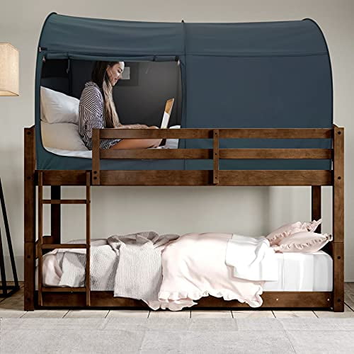 Tente de lit for Enfants, Tente de Jeu Respirante et privée, auvent de Sommeil for bébés garçons et Filles(Beige,196x98x125cm