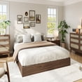 thumbnail image 2 of Yiwa Wooden Platform Bed Frame, Twin/Full/Queen/King, Sturdy Slats, Simple Floor Bed, No Box Spring Required, 2 of 6