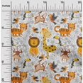 thumbnail image 2 of oneOone Silk Tabby Yellow Fabric Cute Animal Craft Projects Decor Fabric Printed By The Yard 42 Inch Wide, 2 of 4