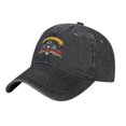 thumbnail image 2 of DouZhe Adjustable Washed Cotton Baseball Cap - Riding Motorcycle Skull Prints Vintage Dad Hat Unisex Sports Caps (Black), 2 of 6