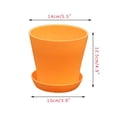 thumbnail image 3 of Open Pot Pp Resin Planter, Balcony Outdoor Plant Stand, High Waist Design, Durable Plastic Material, for Home Gardening, Versatile Plant Container, Large Capacity, Weatherproof, Urban Hzhnb, 3 of 7