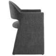 thumbnail image 3 of Modway Talia Fauteuil de Salle à Manger Rembourré en Tissu, Charbon, 3 of 9