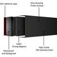 thumbnail image 3 of Matte Black Magnetic Knife Strip, High-Quality Stainless Steel Knife Rack, Strong Magnet, Lifetime Durability, For Kitchen And Home Storage, No Drilling Installation, Space-Saving Design (30X1.5X4Cm), 3 of 5