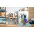thumbnail image 2 of Ahgly Company Tapis d'Intérieur Lavable en Machine Carré Bleu Acier, 8 Pieds Carré, 2 of 7